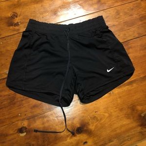 Black Nike athletic shorts